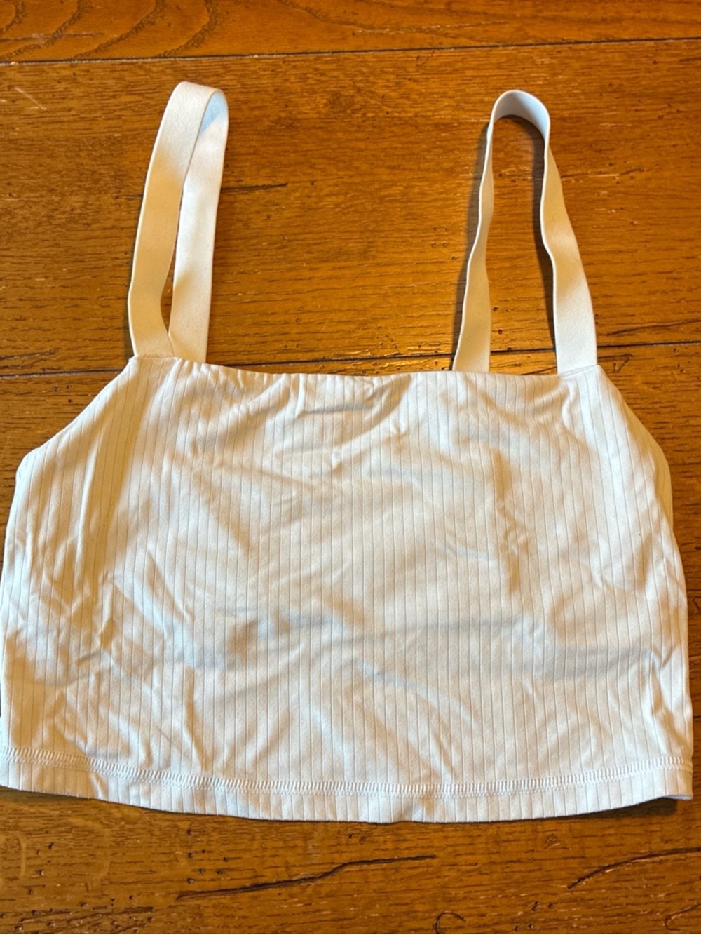 aerie offline White Ribbed Cropped Tank Top